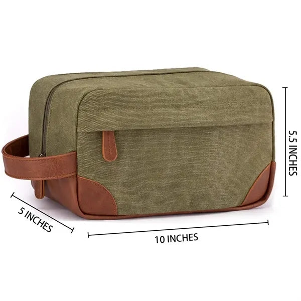Canvas Toiletry Bag With Hanging Dopp