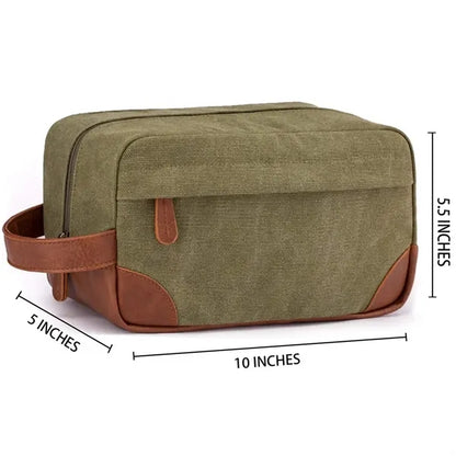 Canvas Toiletry Bag With Hanging Dopp