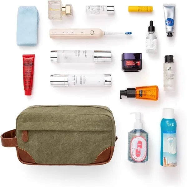 Canvas Toiletry Bag With Hanging Dopp