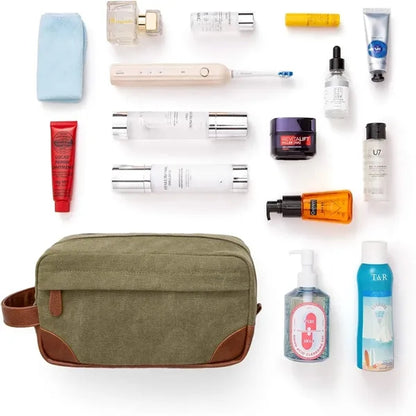 Canvas Toiletry Bag With Hanging Dopp
