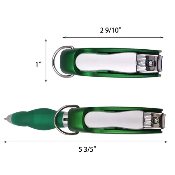 Multifunctional Keychain Ballpoint Pen With Nail Clippers