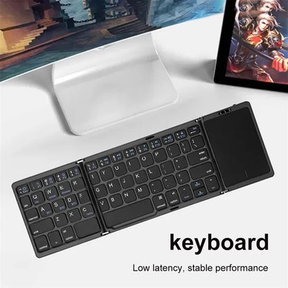 Mini Bluetooth Wireless Three Folding Keyboard