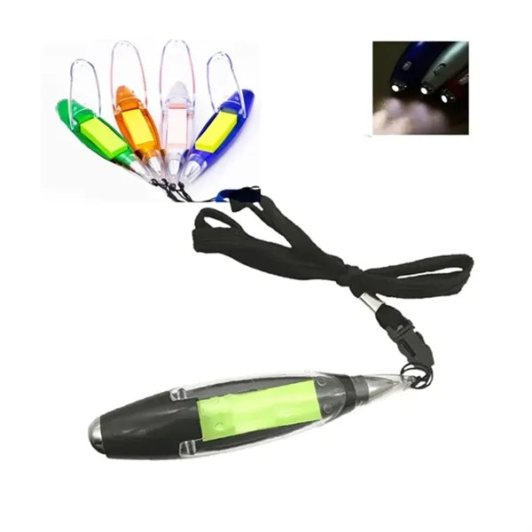Hanging Rope Sticky Note Paper Ballpoint Pen With LED Light