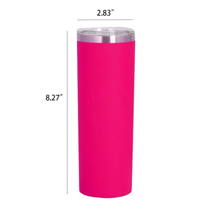 20oz Insulated Skinny Stainless-Steel Tumbler with Straw