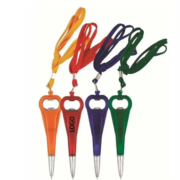 Hanging Rope Ballpoint Pen With Bottle Opener