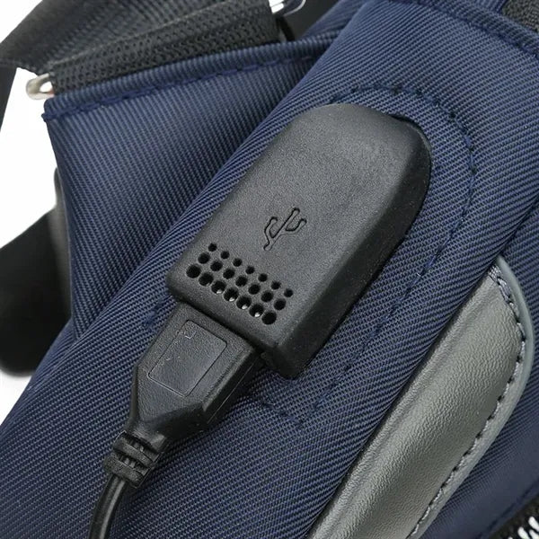 Crossbody Sling Bag With USB Port Backpack