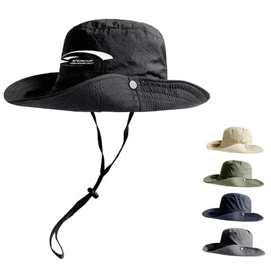 String Brim Sun Protection Outdoor Camping Summer Bucket Hat