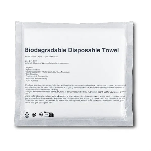Disposable Biodegradable Towel - White