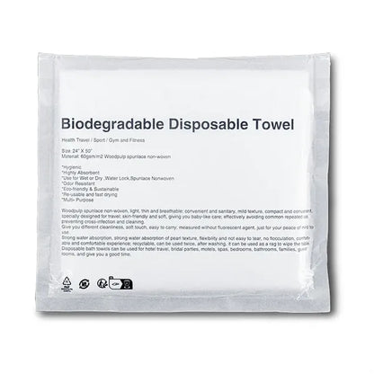 Disposable Biodegradable Towel - White