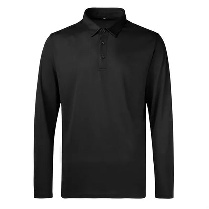 Men'S Sport Micro Pique Long Sleeve Polo Shirt