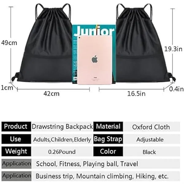 Drawstring Backpack String Bag