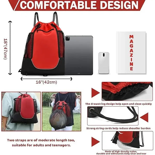 Drawstring Basketball Backpack