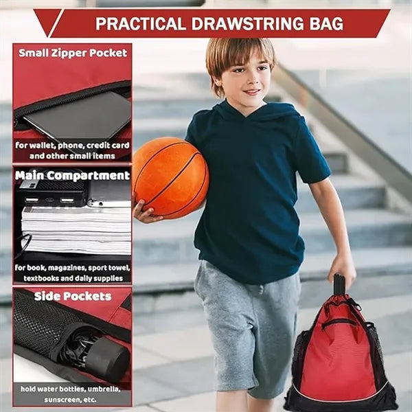 Drawstring Basketball Backpack