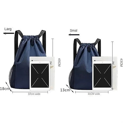 Drawstring Backpack With Pocket
