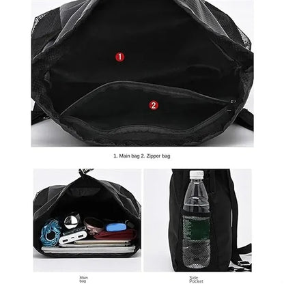 Drawstring Backpack With Pocket