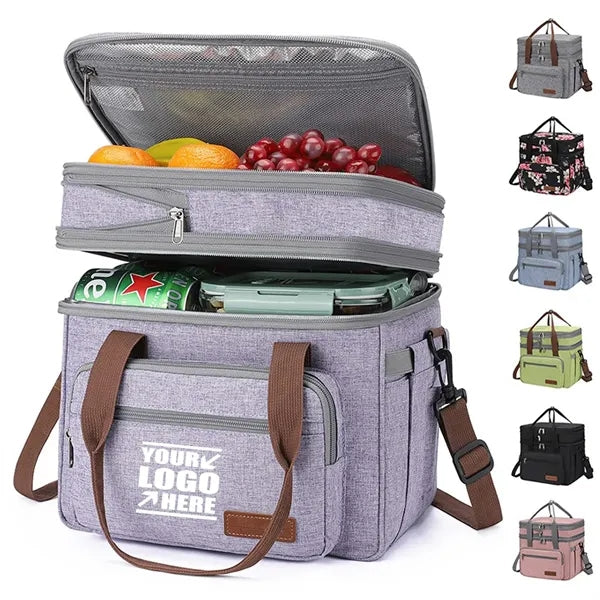 23L Double Deck Insulated Cooler Lunch Bag