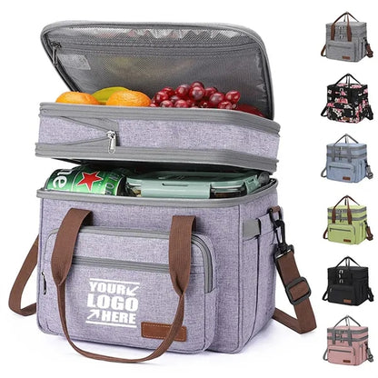 23L Double Deck Insulated Cooler Lunch Bag