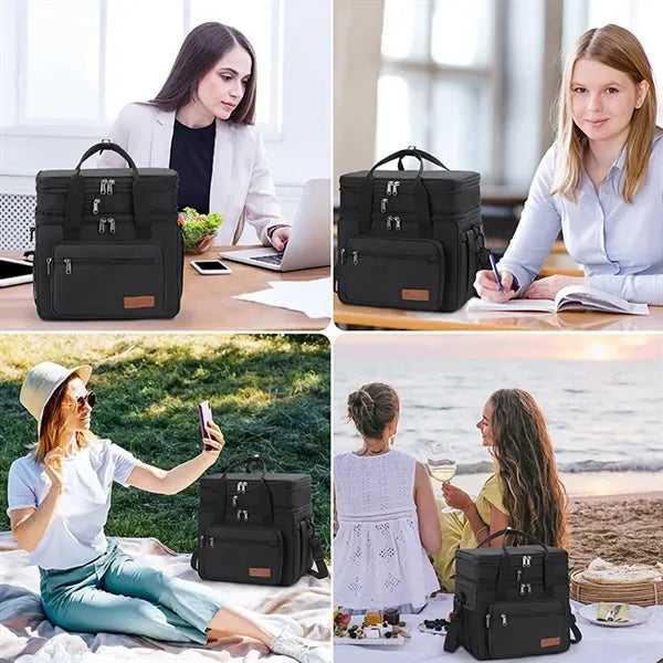 23L Double Deck Insulated Cooler Lunch Bag