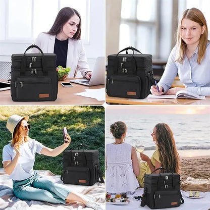 23L Double Deck Insulated Cooler Lunch Bag