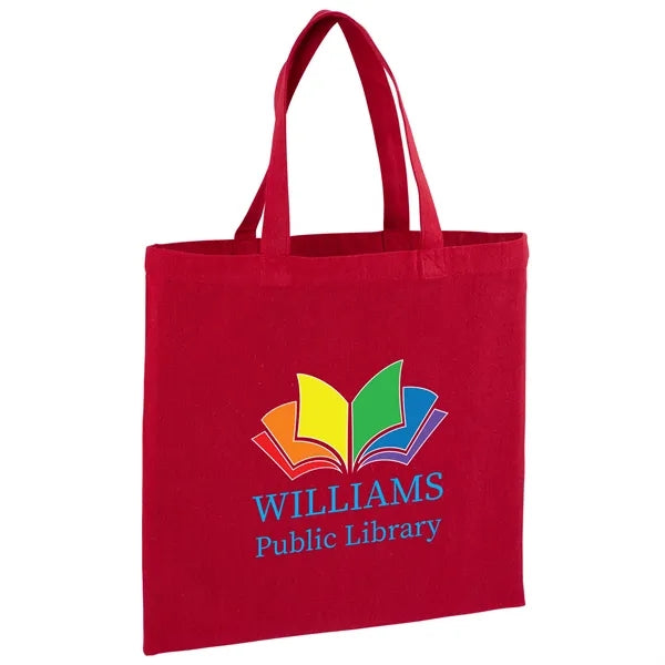 Recycled Cotton Canvas Tote Bag 15" x 15" - Full Color