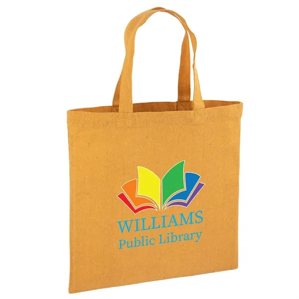 Recycled Cotton Canvas Tote Bag 15" x 15" - Full Color