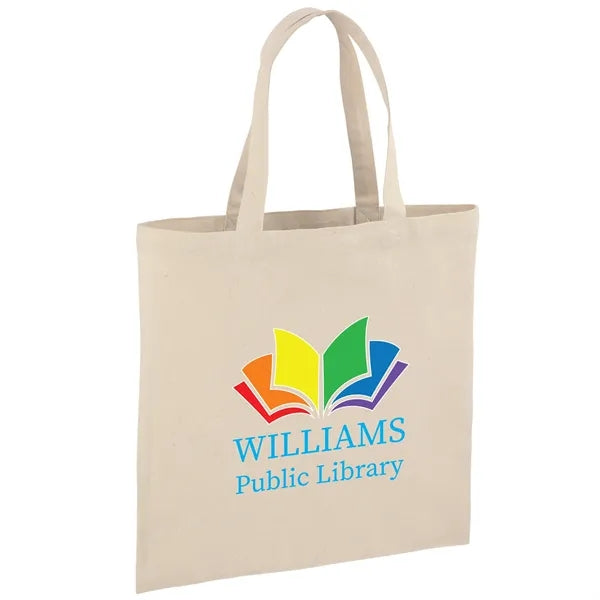 Recycled Cotton Canvas Tote Bag 15" x 15" - Full Color