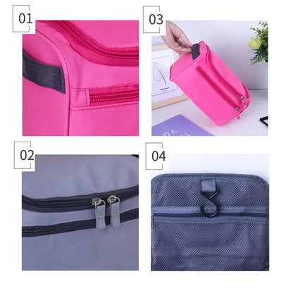 Portable Zipper Waterproof Cosmetic Toiletry Bag Kit