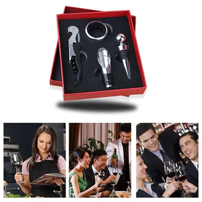 Stainless Steel Accessory Tool Wine Bottle Opener 4Pcs Set