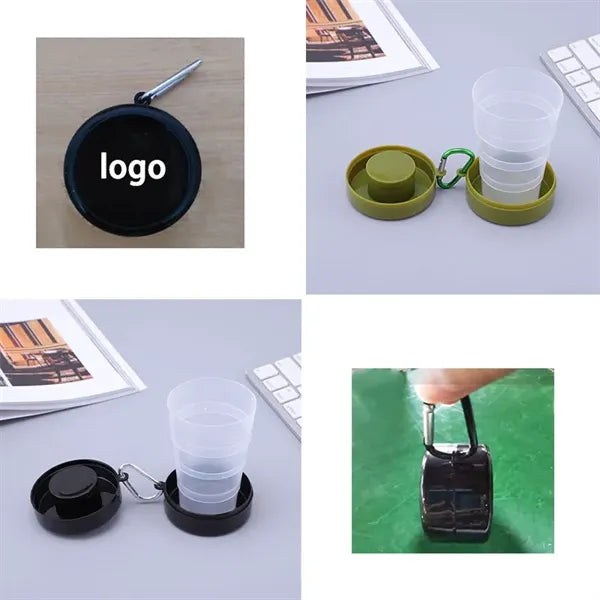 Custom Portable Foldable Mountaineering Buckle Plastic Cup