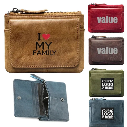 Real Leather RFID Coin Purse Bag Card Wallet for Men