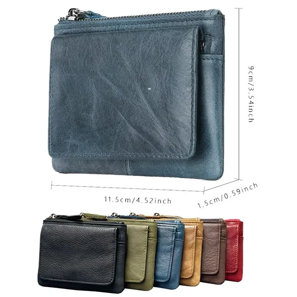 Real Leather RFID Coin Purse Bag Card Wallet for Men
