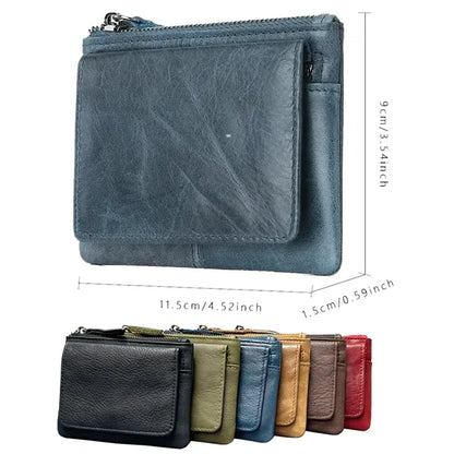 Real Leather RFID Coin Purse Bag Card Wallet for Men