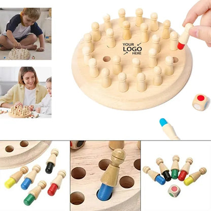 Wooden Memory Match Stick Chess Game Child Interaction Toy