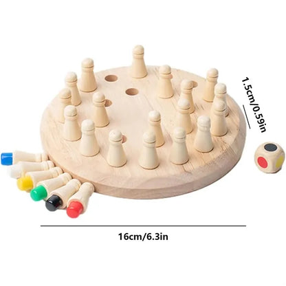 Wooden Memory Match Stick Chess Game Child Interaction Toy