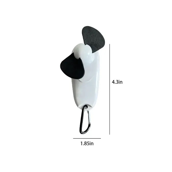 Cute Portable Mini Fan with Light & Carabiner