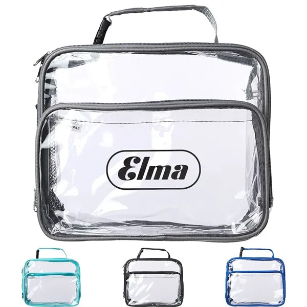 Clear Transparent Lunch Bag with Handle (11" x 9.25" x5.75")