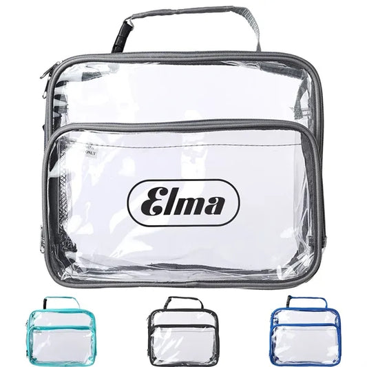 Clear Transparent Lunch Bag with Handle (11" x 9.25" x5.75")