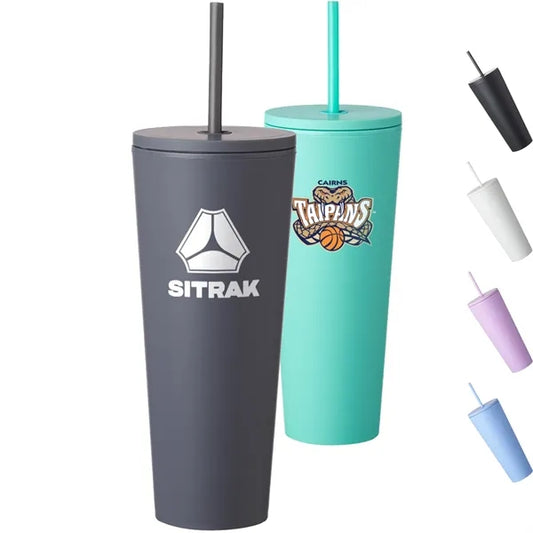 Kenai Plastic Tumbler, 24 oz, with Straw