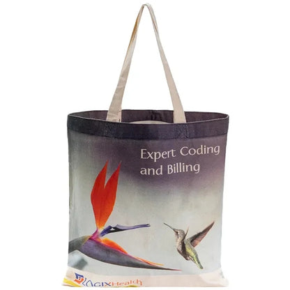 6 Oz. Natural Sublimated Poly Canvas Tote Bag (15" x 16")