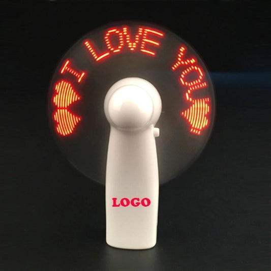 Mini fan with LED message