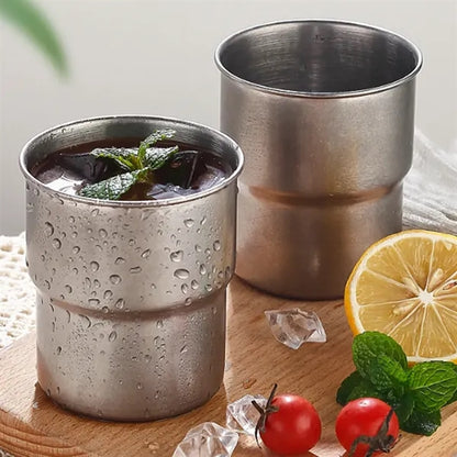Outdoor Camping Portable Foldable Handle Cup With Straw Lid