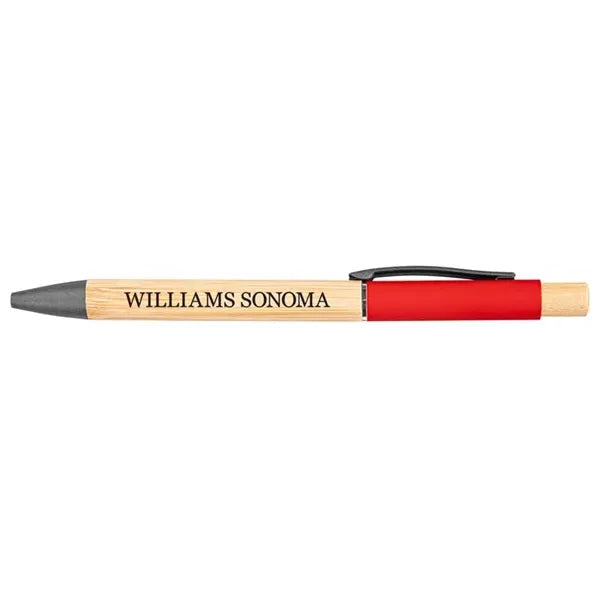 Bamboo Barrel Pen with Gun Metal Clip