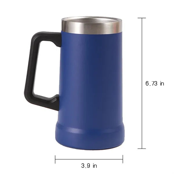 24oz. Vacuum Insulation Protable Cold Tumbler W/ Handle