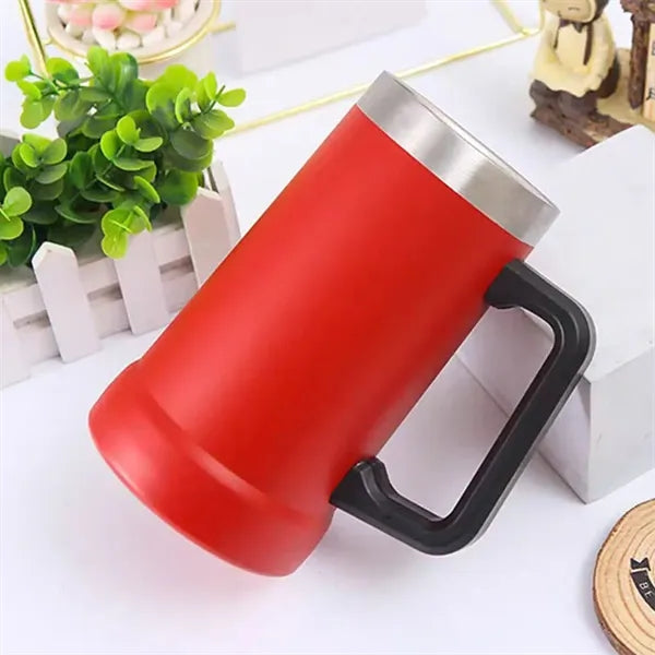 24oz. Vacuum Insulation Protable Cold Tumbler W/ Handle