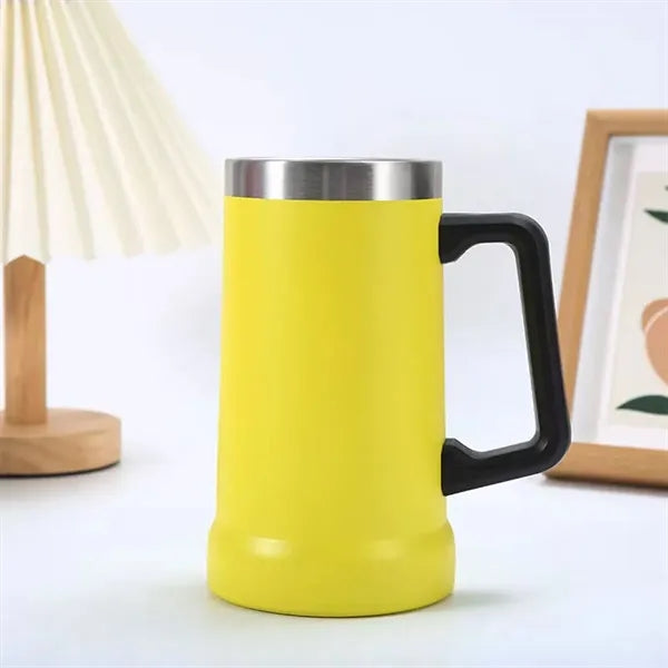 24oz. Vacuum Insulation Protable Cold Tumbler W/ Handle
