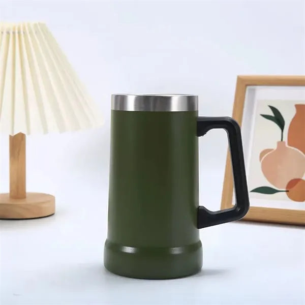 24oz. Vacuum Insulation Protable Cold Tumbler W/ Handle