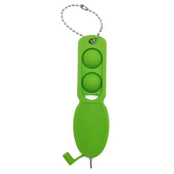 Silicone Portable Push Pop Pen With Carabiner