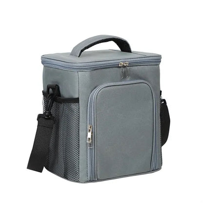 Square Large Capacity Insulated Lunch Bag Tote With Strap