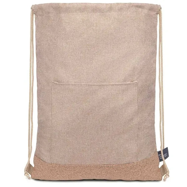 Taylor RPET Drawstring Backpack - Khaki