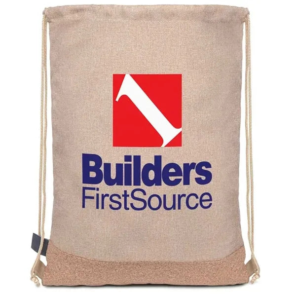 Taylor RPET Drawstring Backpack - Khaki
